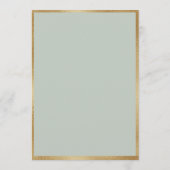 100th Birthday Sage Green Gold Waterverf Floral Kaart (Achterkant)