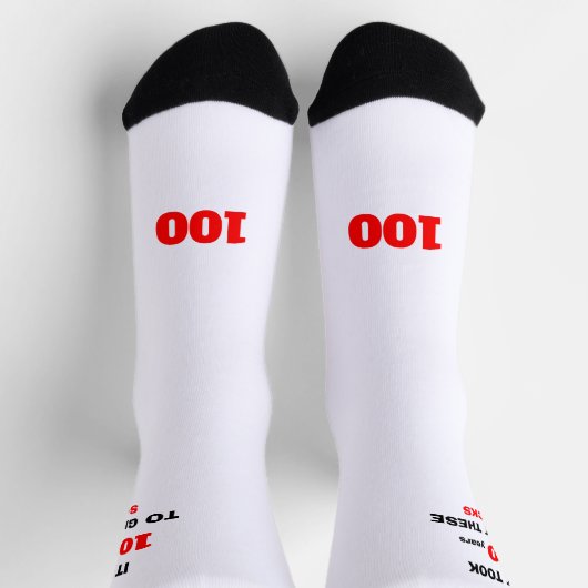100th Birthday Socks Men Funny Sokken (Top)
