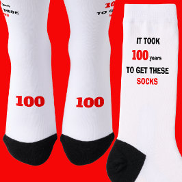 100th Birthday Socks Men Funny Sokken