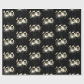 100th Birthday Sparklers op Zwart Cadeaupapier (Vlak)