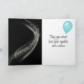 100th Birthday Sparklers op Zwart Kaart (Binnen)