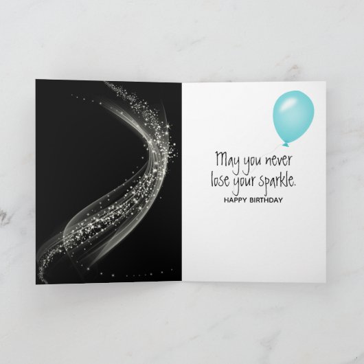 100th Birthday Sparklers op Zwart Kaart (Binnen)