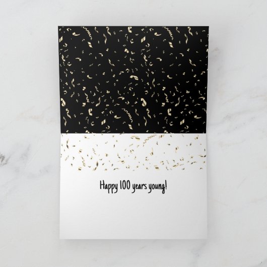 100th Birthday Sparklers op Zwart Kaart (Binnen)