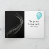 100th Birthday Sparklers op Zwart Kaart (Binnen)