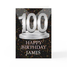 100th Birthday Spotlights Voeg een naam toe Kaart