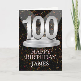 100th Birthday Spotlights Voeg een naam toe Kaart