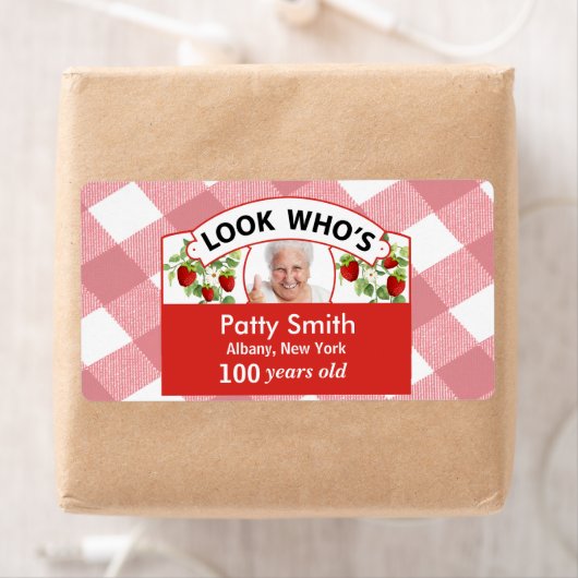 100th Birthday Sticker Labels - Eenvoudig aan te p (Insitu)