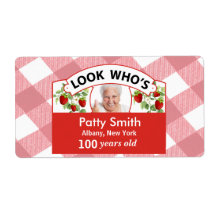 100th Birthday Sticker Labels - Eenvoudig aan te p
