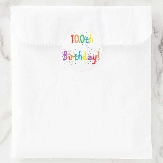 "100th Birthday" Stickers (Tas)
