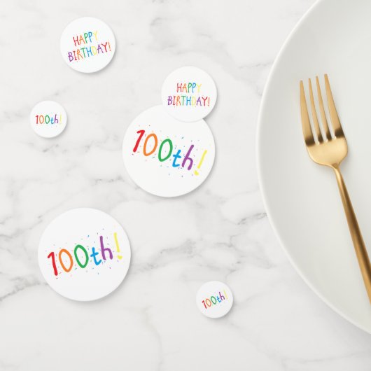 "100th Birthday" Tafel Confetti (Groep)