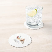 100th Birthday White Pumpkin Herfst Flowers Custom Kartonnen Onderzetters (Insitu)