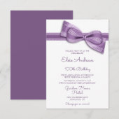 100th Centenarian Bow & Ribbon Birthday Kaart (Voorkant / Achterkant)