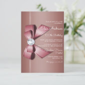 100th Centenarian Jewel Bow & Ribbon Birthday Kaart (Staand voorkant)