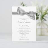 100th Centenarian Silver Bow & Ribbon Birthday Kaart (Staand voorkant)