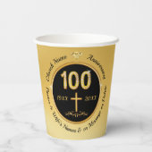 100th Church Jubileum, papieren bekers, GEPERSONAL Papieren Bekers (Achterkant)