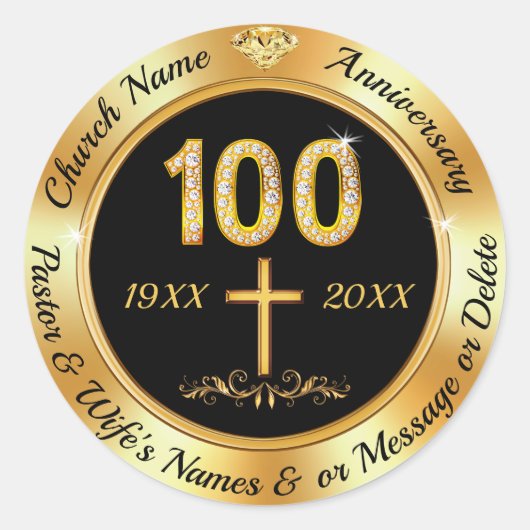 100th Church Jubileum, Stickers voor Enveloppen (Voorkant)