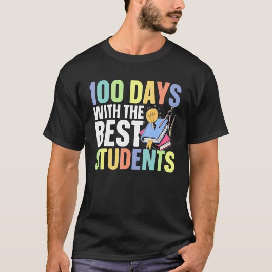 100th Day Grade School Teacher 3 T-shirt (Voorkant)