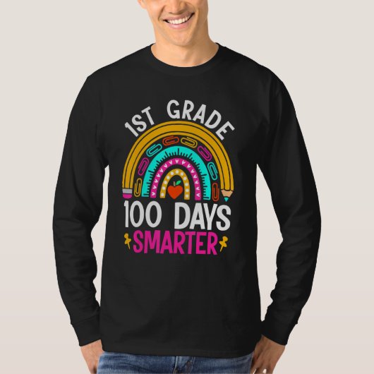100th Day Of 1st Grade Teacher Kids 100 Days Smart T-shirt (Voorkant)