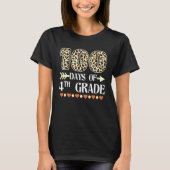 100th Day Of 4th Grade Teachers 100 Days Of School T-shirt (Voorkant)