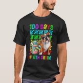 100th Day Of 6th Grade Boys Kids English Bulldog D T-shirt (Voorkant)