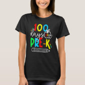 100th Day Of Pre K Funny 100 Days School Teachers T-shirt (Voorkant)