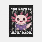 100th Day Of School 100 Days Is Alotl School Axolo Fleece Deken (Voorkant)