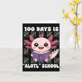 100th Day Of School 100 Days Is Alotl School Axolo Kaart (Gele Bloem)