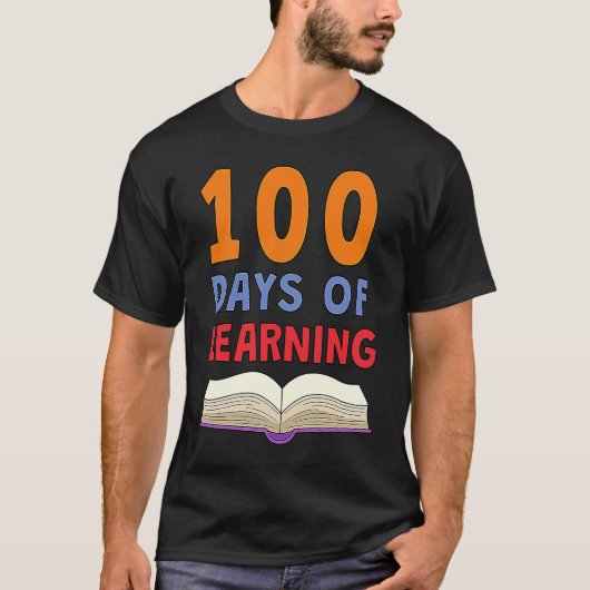 100th Day of School 100 Days of Learning Smarter T T-shirt (Voorkant)