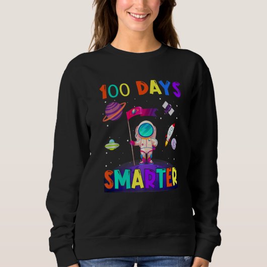 100th Day Of School 100 Days Smarter Books Space A Trui (Voorkant)
