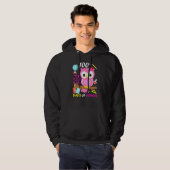 100th Day Of School 100 Days Smarter Cute Owl Love Hoodie (Voorkant volledig)