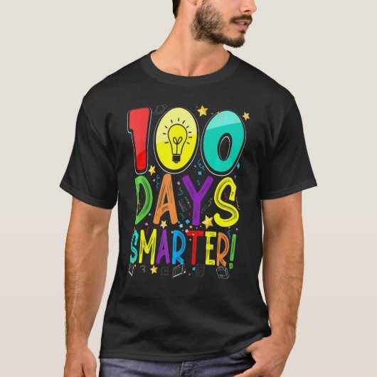 100th Day Of School 100 Days Smarter Teacher Stude T-shirt (Voorkant)
