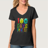 100th Day Of School 100 Days Smarter Teacher Stude T-shirt (Voorkant)