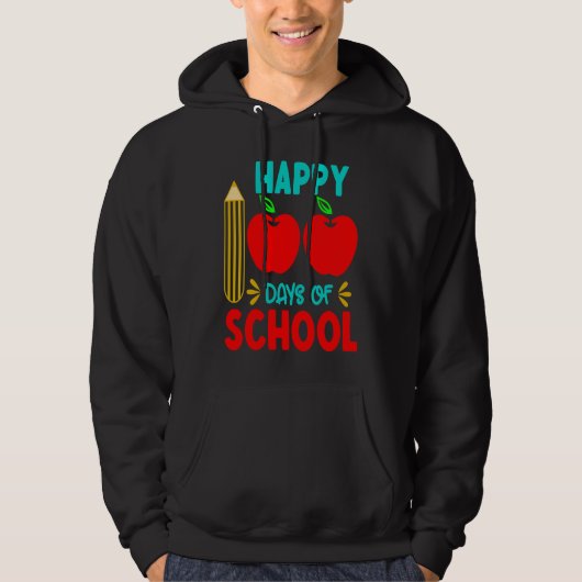 100th Day Of School 100 Days Teacher Students Boys Hoodie (Voorkant)