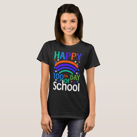 100th Day Of School 100 Days Teacher Students Boys T-shirt (Voorkant volledig)