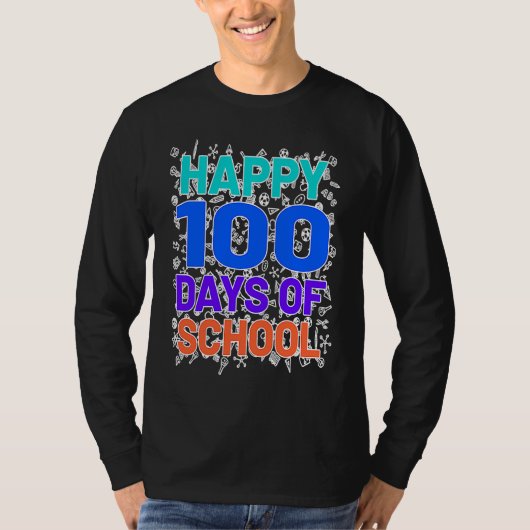 100th Day Of School 100 Days Teacher Students Boys T-shirt (Voorkant)