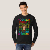 100th Day Of School Animal Monkey  Happy 100th Day T-shirt (Voorkant volledig)