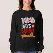 100th Day Of School Baseball 100 Days Smarter Teac Trui (Voorkant)