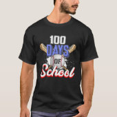 100th Day of School Baseball for Teacher Student T-shirt (Voorkant)