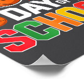 100th Day Of School Basketball - Kids 100 Days Of  Poster (Hoek)