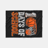 100th Day Of School Basketball Kids 100 Days Of Sc Fleece Deken (Voorkant (Horizontaal))