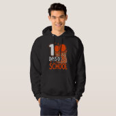 100th Day of School Basketball Kids 100 Days Of Sc Hoodie (Voorkant volledig)
