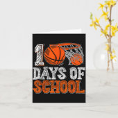 100th Day Of School Basketball Kids 100 Days Of Sc Kaart (Gele Bloem)