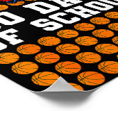 100th Day Of School Basketball Kids 100 Days Of Sc Poster (Hoek)