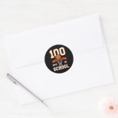 100th Day Of School Basketball Kids 100 Days Of Sc Ronde Sticker (Envelop)