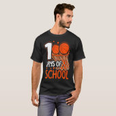 100th Day of School Basketball Kids 100 Days Of Sc T-shirt (Voorkant volledig)