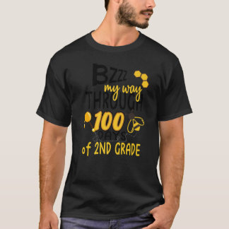 100th Day Of School Bee Hive Funny Sayings T-shirt