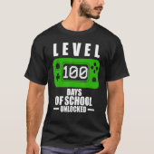 100th Day of School Boys 100 Days of School Gaming T-shirt (Voorkant)