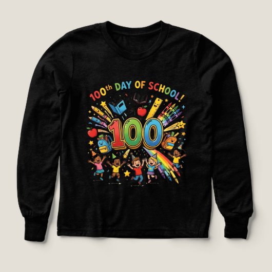 100th Day of School Colorful Celebration Design – (Voorkant)
