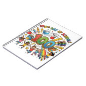 100th Day of School Colorful Celebration Design –  Notitieboek (Linkerzijde)