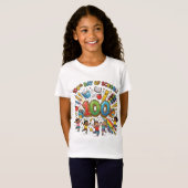 100th Day of School Colorful Celebration Design –  T-shirt (Voorkant volledig)